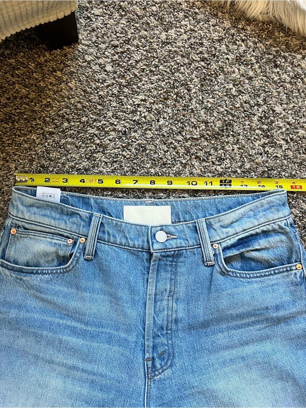 Mother Denim Lil’ Dodger Button Hover Cuff 27 - Picture 4 of 9